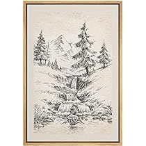 Pine Tree Forest, Pine Trees Forest, Spring Forest, River Art, Forest Nature, Farmhouse Country, Tree Forest, Hanging Posters, Landscape Illustration