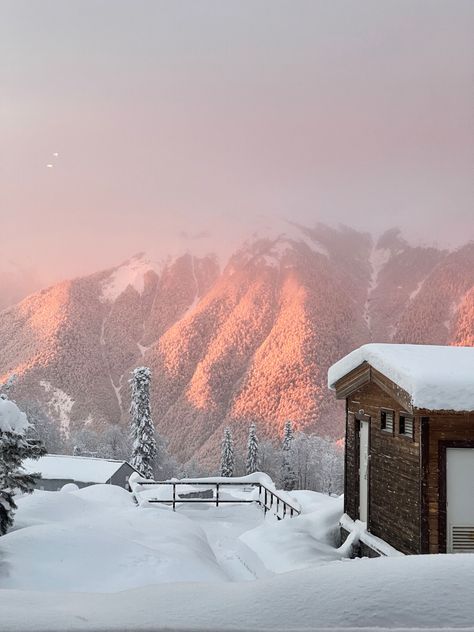 pink sun, mountains, winter, #instagram #wallpaper #aesthetic #sunset #mountains #winter #vibes #atmosphere Winter Sunset Aesthetic, Winter Astethic, Ski Resort Aesthetic, February Vibes, 2025 Planning, Winter Widgets, Pnw Aesthetic, Colorado Aesthetic, Widget Pictures