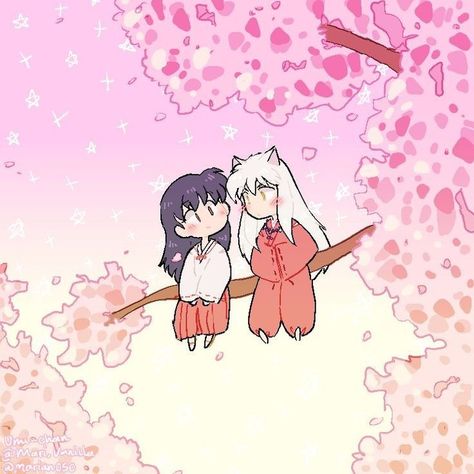 Amor Inuyasha, Cute Fanart, Inuyasha Love, Inuyasha Fan Art, Ac New Leaf, Kagome And Inuyasha, 90s Anime, Fanarts Anime, Cute Anime Pics