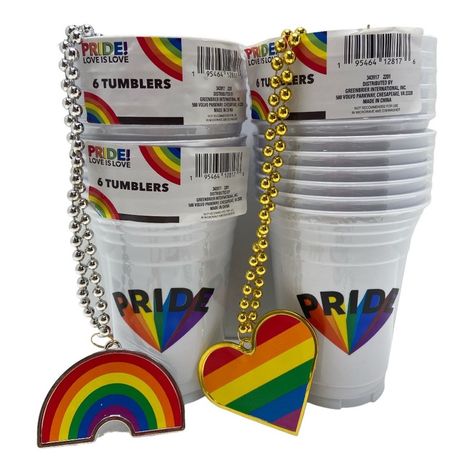 Pride Love Is Love Party Package 48 Pc 24 Pride Love Is Love Plastic Tumbler Cup Pack Each Cup Holds 20oz White Cup With Black Pride Wording With Unity Triangle Rainbow Pride Rainbow Party Cups 12 Gold Heart Rainbow Madi Grass Beaded Necklace 12 Silver Rainbow Madi Grass Beaded Necklace Total 48 Pc Party Pack New In Package Smoke Free And Pet Free Home Rainbow Pom Pom Garland, Burlap Baby Showers, Diy Wreath Bow, Mickey Mouse Baby Shower, Tissue Paper Tassel Garland, Christmas Tree Gift Tags, Christmas Gift Tags Handmade, Rainbow Garland, Tissue Paper Tassel