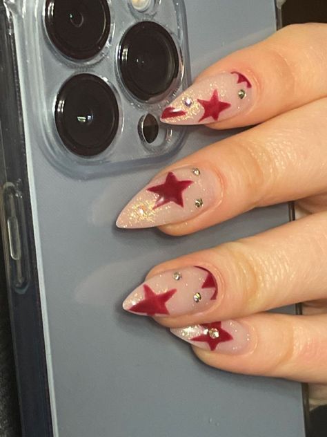 Kutek Disney, Wine Nails, Star Nail Art, Nagel Tips, Edgy Nails, Grunge Nails, Casual Nails, Nail Art Designs Diy, Pretty Gel Nails