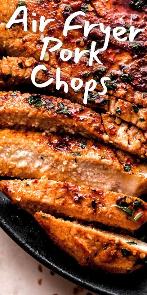 Pork Chop Air Fryer Recipes, Pork Chop Recipes Air Fryer, Air Fried Pork Chops, Asian Pork Chops, Air Fry Pork Chops, Leftover Pork Chops, Brown Sugar Pork Chops, Pork Dinners, Center Cut Pork Chops