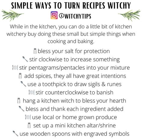 Kitchen Witch Essentials, Kitchen Witch Tips, Kitchen Witch Recipes Dinners, Red Moon Cycle, Witch Recipes, Kitchen Witch Recipes, Kitchen Witchery, Pantry Essentials, Hedge Witch