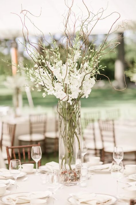 Greenery Wedding Centerpieces, Wedding Branches, Elegant Wedding Centerpiece, Tall Wedding Centerpieces, Wedding Floral Centerpieces, Tall Centerpieces, Rustic Wedding Centerpieces, Mod Wedding, Tall Vases