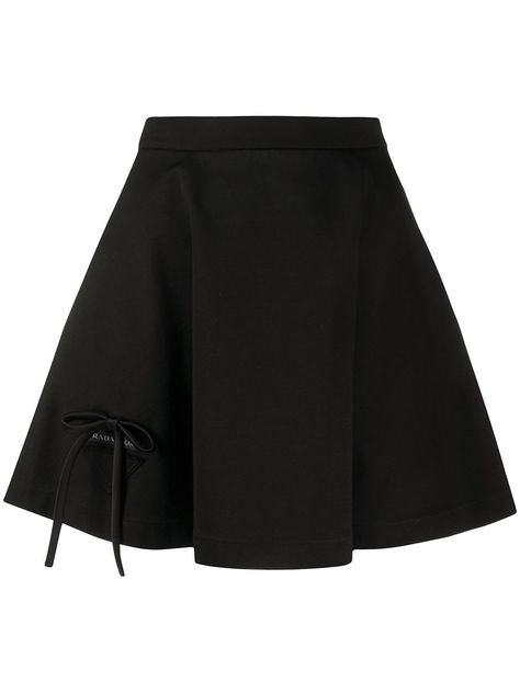 Luxury Black Skirt, Fitted Black Skirt With Bow, Prada Sparkle Skirt, Black And Pink Bow Skirt, Prada Clothes, Black Prada Skirt, Prada Outfits, Prada Skirt, Skirt Bow