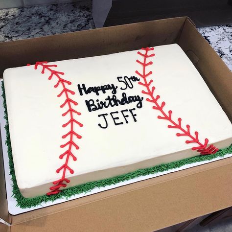 Baseball Retirement Cake, Baseball Themed Sheet Cake, Baseball Sheet Cake Ideas, Baseball Sheet Cake, Baseball Cake Ideas, Baseball Theme Cake, Softball Birthday Cakes, Baseball Theme Cakes, Bday Party Boy