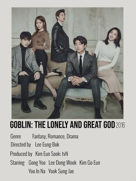 Goblin Minimalist Poster, Goblin Kdrama Poster, Goblin Poster, Kdrama Ideas, Poster Kdrama, Kdrama Posters, Kdrama List, Kdrama Poster, Train To Busan