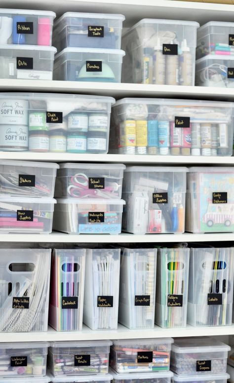 Organized Craft Closet - Intentional Edit - Professional Home Organizer, Phoenix Organized Craft Closet, Craft Closet Organization, Craft Closet, Organize Craft Supplies, Bilik Mandi, Dream Craft Room, Home Organizer, Craft Room Design, The Home Edit