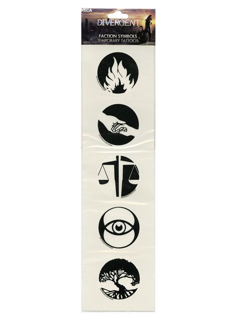 tattoos of the faction symbols- hot topic sale item Divergent Factions Symbols, Divergent Symbols, Divergent Tattoo, Faction Symbols, Divergent Faction, Divergent Factions, Symbols Tattoo, Divergent Movie, Movie Tattoos