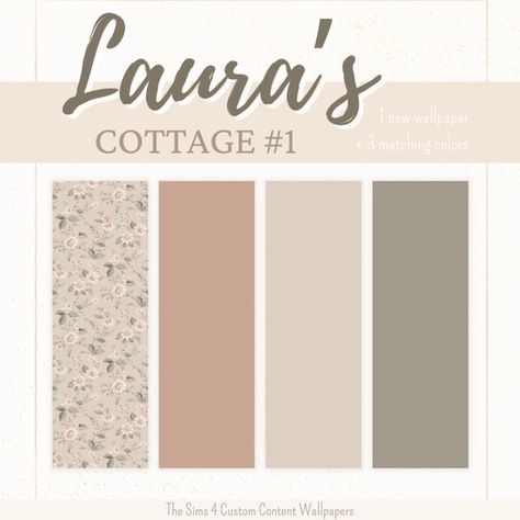 Laura's cottage - Wallpapers #1 - The Sims 4 Build / Buy - CurseForge Sims 4 Wallpaper, Cc Wallpaper, Cottage Wallpaper, Paint Bar, 4 Wallpaper, Boho Wallpaper, Kids Room Wallpaper, Best Mods, Sims 4 Build