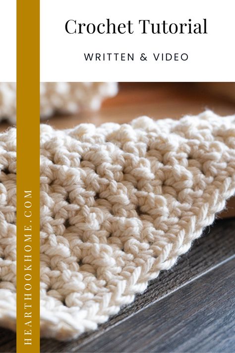 Crochet Dishcloth Stitches, Crochet Rope Stitch, How To Crochet Cable Stitch, Fisherman Crochet Stitch, Thicket Stitch Crochet, Best Crochet Stitch For Chunky Yarn, Crochet Stitches Chunky Yarn, Cross Stitch Crochet Pattern, Multi Stitch Crochet Blanket