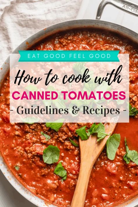 Pasta Making Recipes, Canned Tomato Recipes, Recipes With Diced Tomatoes, Recipes For Pasta, How To Make Tomato Sauce, Tomato Paste Recipe, Fun Hacks, Easy Recipe Ideas, Canning Whole Tomatoes