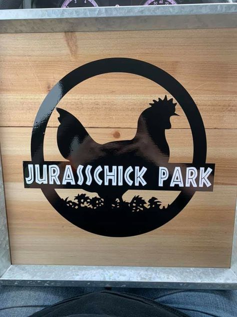 Funny Chicken Coop Ideas, Jurassic Park Chicken Coop, Chicken Coop Signs Ideas Funny, Chicken Coop Signs Diy, Themed Chicken Coop, Chicken Coop Signs Ideas, Funny Chicken Coop, Cute Chicken Coops, Chicken Coop Decor