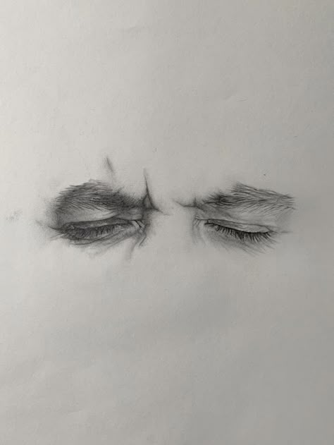 Open Mouth With Tongue Out Drawing, Drawing Graphite Pencil, Pencil Drawings Eyes, Pencil Eye Drawing, Closed Eye Drawing, Drawings Of Eyes, Graphite Pencil Drawings, Paper Eyes, Graphite Sketches