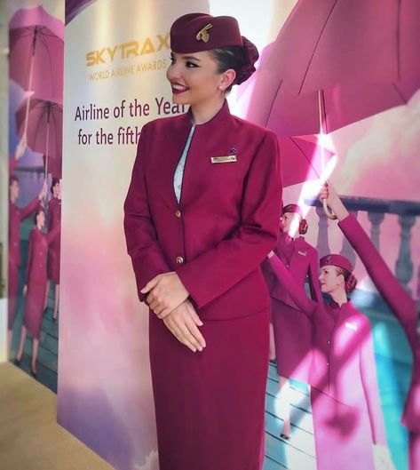 Qatar Airways Cabin Crew Uniform, Qatar Airways Aesthetic, Qatar Airways Flight Attendant, Qatar Cabin Crew, Flights Attendant, Qatar Airways Cabin Crew, Hostess Uniform, Oman Air, Air Hostess Uniform