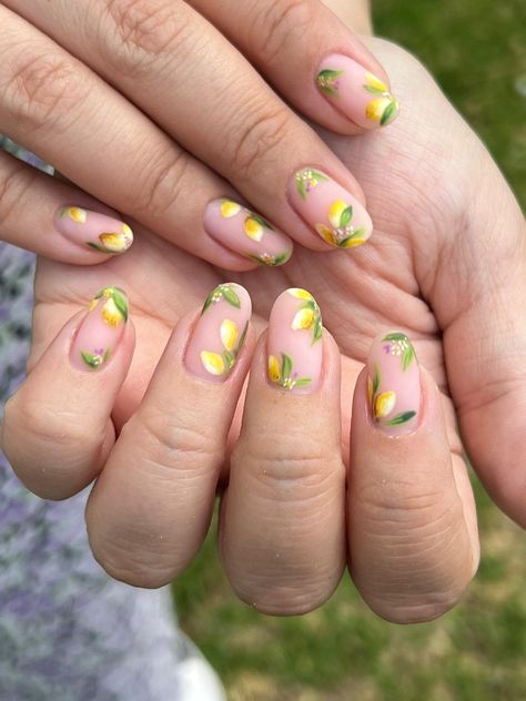 Nail Inspo For Kids, Leo Nails, Lemon Slices, Lemon Tree, Nail Ideas, Nail Inspo, Summer Nails, Beauty Health, Lemon