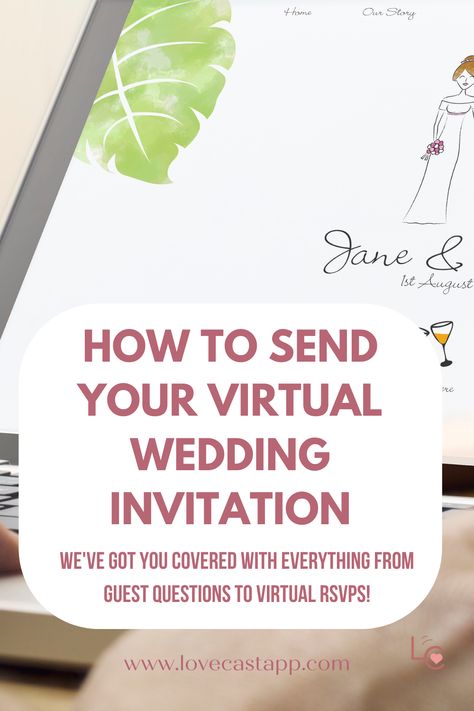 How to send a virtual wedding invitation! Check out our blog post on how to DIY your very own vitural wedding invitations! Wedding Invitations Virtual, Wedding Virtual Invitations, Virtual Wedding Invitations, Email Wedding Invitations, Wedding Invitation Website, Wedding Evites, Virtual Wedding, Email Invitation, Micro Weddings