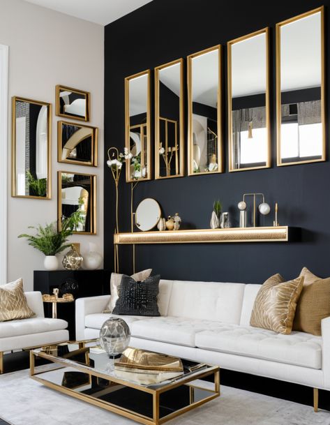 49 Black Accent Wall Ideas To Transform Your Living Room Into A Stylish Haven Accent Walls In Living Room Apartment, Black Wall Ideas Living Room, Black Accent Wall Decor, Black And Gold Accent Wall, Black Feature Wall Living Room, Dark Accent Wall Living Room, Black Wall Living Room, Black Accent Wall Ideas, Black Accent Wall Living Room