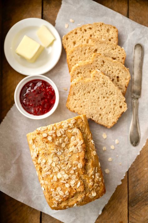 Beer Bread (whole wheat or white) – The Fountain Avenue Kitchen Bread Whole Wheat, Wheat Beer, Beer Bread, The Fountain, Dinner Salads, Just Cooking, Strawberry Jam, Daily Bread, Whole Wheat