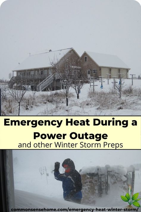 It's winter, and you always *planned* to get supplies if the power went out. Now it's below zero and the power just failed. What do you do for emergency heat during a power outage?

This post contains ideas for winter storm survival while sheltering in your home, but many of the ideas could be adapted for elsewhere, especially the section on cold weather clothing. Power Outage Preparedness, Winter Storm Prep, Winter Storm Preparedness, Storm Preparedness, Cold Weather Clothing, Storm Prep, Gibbs Rules, Off Grid Survival, Survival Essentials