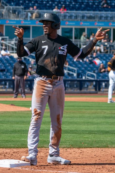 Tim Anderson Baseball, Tim Anderson, Luis Robert, Robert Jr, White Sox Baseball, Batting Gloves, Rookie Of The Year, Baseball Pants, Grey Trim