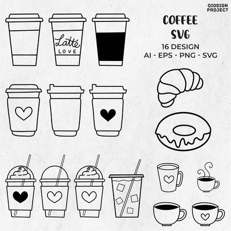 16 Coffee Svg Bundle, Coffee Cup Svg, Coffee Bar Svg, Trendy Coffee Svg, Hand Drawn Coffee Clipart Bundle, Instant Download This listing is for digital product and available for INSTANT DOWNLOAD. You can download this product after your payment settled. Downloads are available once your payment is confirmed. Confirmation may take a few minutes. Due to the digital nature of ITEMS, there are NO REFUNDS on items delivered electronically. email or convo me if you have any problem. You can use our pr Cup Doodle Art, Coffee Cup Drawing Aesthetic, Coffee Cup Design Drawing, How To Draw A Coffee Cup, How To Draw Coffee, Coffe Drawings Cute, Coffee Cup Drawing Simple, Coffee Drawing Easy, Coffee Doodle Art