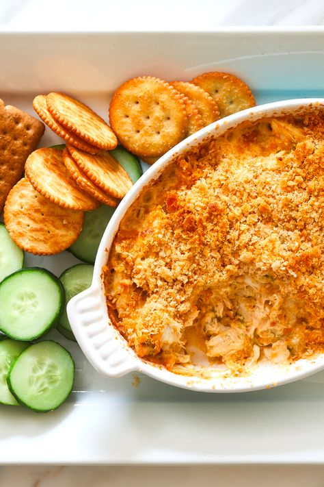 Baked Crab Dip With Old Bay and Ritz Crackers Recipe - NYT Cooking Hores Devores, Hors Dourves, Baked Crab Dip, Cocktail Snacks, Crab Imperial, Ginger Muffins, Ritz Cracker Recipes, Baked Crab, Best Dip Recipes