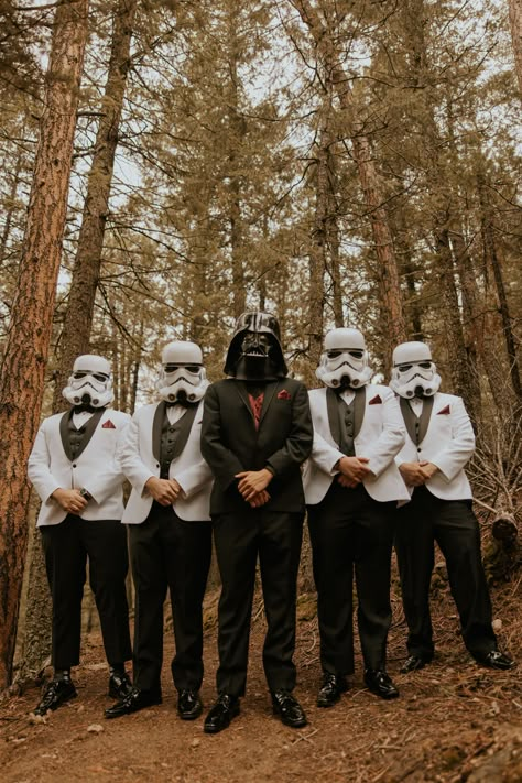 Boda Star Wars, Star Wars Wedding Ideas, Star Wars Marathon, Star Wars Wedding Theme, Evergreen Colorado, Forest Theme Wedding, Mutual Love, Star Wars Wedding, Unusual Wedding