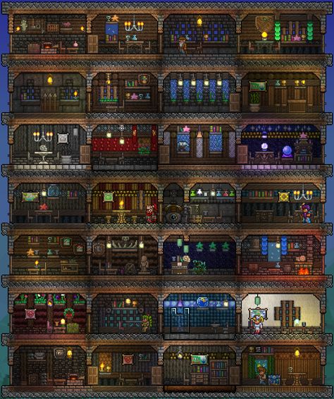 Terraria Npc Rooms, Terraria Room Ideas, Terraria Castle, Terraria Base, Terraria Game, Terrarium Base, Terraria Tips, Terraria House Ideas, Terraria House Design