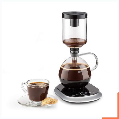 KLARSTEIN Syphon Vacuum Coffee Maker, 360  Base, LCD Display, Touch Operation, Keep-Warm Function, 500 Watts, 0.5 Litre, Auto Syphon Coffee Maker, Vacuum Coffee Maker, Syphon Coffee, Glass Architecture, Siphon Coffee, Espresso At Home, Bodybuilding Nutrition, Automatic Espresso Machine, Espresso Beans