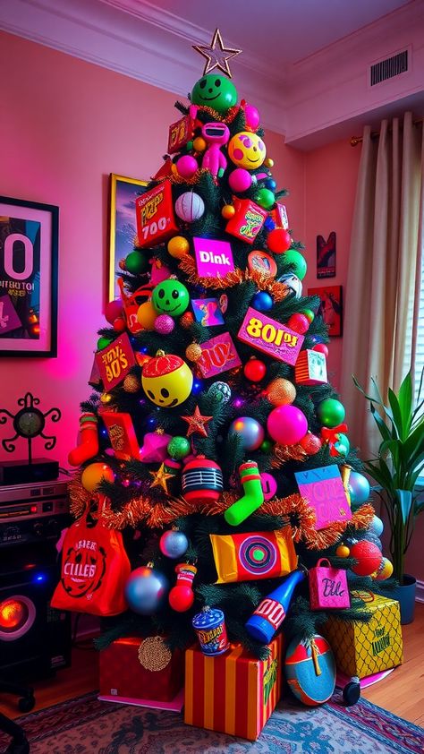 20+ Stunning Christmas Tree Theme Ideas to Transform Your Holiday Decor Xmas Tree Themes, Multicolored Christmas Tree, Funky Christmas Trees, Tree Theme Ideas, Christmas Tree Theme Ideas, Christmas Tree Theme, Christmas Tree Decor Ideas, Tree Decor Ideas, Tree Theme