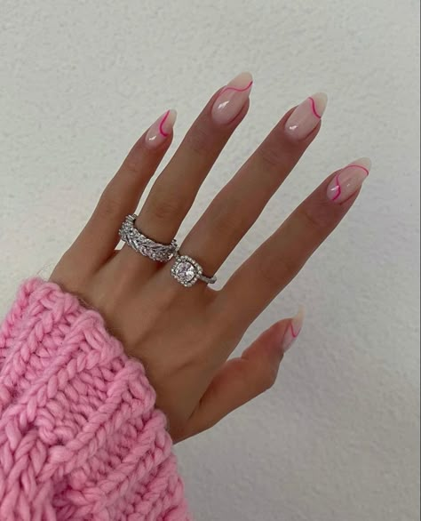 Minimal Nails, Hair Wedding, Pink Acrylic Nails, Fire Nails, Short Acrylic Nails, Cute Acrylic Nails, Perfect Nails, Trendy Nails, Almond Nails