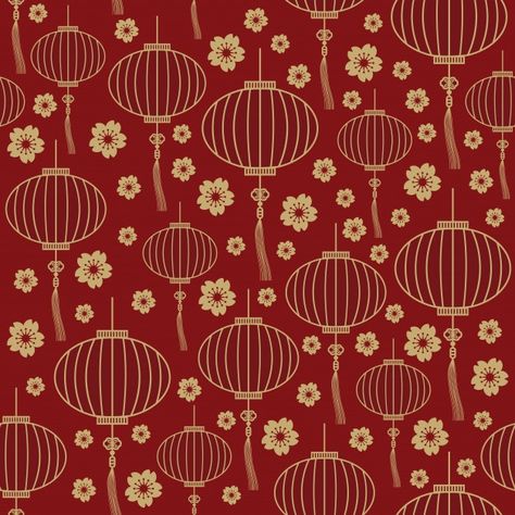 Chinese Patterns Traditional, Chinese Pattern Design, Chinese Fabric, Chinese Prints, Chinese New Year Card, Scrapbook Quotes, Chinese Pattern, Traditional Lanterns, Japanese Lanterns