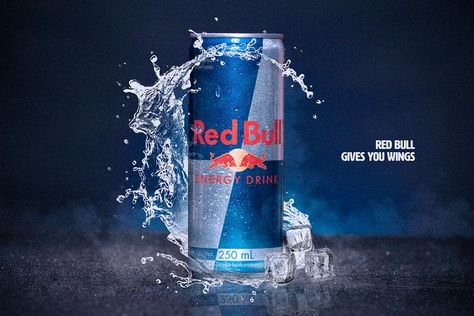 Red Bull Ad Red Bull Ads, Red Bull Design, Red Bull Drinks, Rose Gold Wallpaper Iphone, Sea Logo, Gold Wallpaper Iphone, Mobile App Design Inspiration, Rose Gold Wallpaper, Photoshop Painting