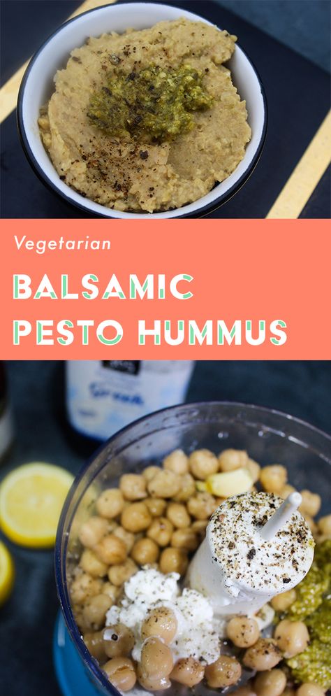 Balsamic Hummus Recipe, Balsamic Hummus, Basic Hummus Recipe, Pesto Hummus, How To Make Sandwich, Hummus Recipe, Quick Snacks, Soy Free, Hummus