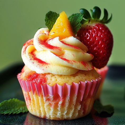 Strawberry Mango Margarita Cupcakes Margarita Dessert Recipes Easy, Strawberry Mango Cupcakes, Strawberry Mango Margarita Cupcakes, Margarita Dessert Recipes, Strawberry Margarita Cupcakes, Mango Cupcakes, Honey Cafe, Cocktail Cupcakes, Margarita Cupcakes