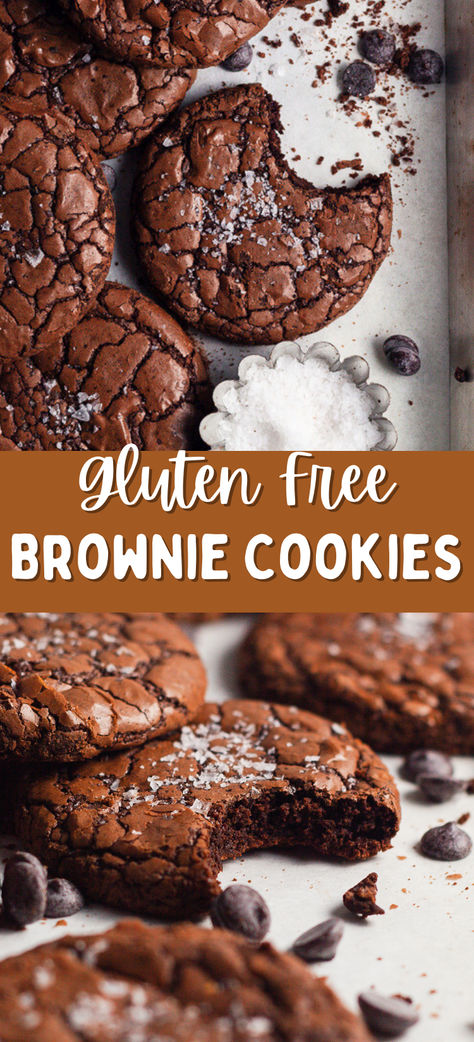 Do you love brownies? Do you love cookies? Then my Gluten Free Fudge Brownie Cookies are exactly what you are looking for. A delectable gluten free chocolate cookie with a crinkle outside with a fudgy center. This recipe is every chocolate lovers ultimate dream come true. Gluten Free Chocolate Brownies, Best Gluten Free Cookies, Gluten Free Chocolate Cookies, Chocolate Chip Walnut Cookies, Batch Recipes, Chocolate Brownie Cookies, Cookie Brownie Recipe, Gluten Free Cookie Recipes, Gluten Free Chocolate Chip Cookies