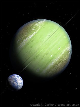 Gas Giant next to an Earth-like moon Earth Giant, Tall Whites Aliens Earth, Gas Giant Planet, Solar Planet, Earth From Space Nasa, Mars Gif Planet, Planets And Moons, Gas Giant, Planets Art