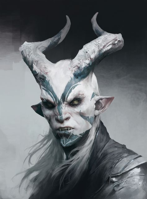 ArtStation - wh_h Demon Elf, Elf Tattoo, Goat Man, Ange Demon, Fantasy Races, Anime Expressions, Art Women, Demon Art, Creature Concept Art