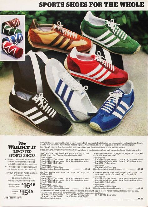 70s Shoes Sneakers, New Balance Trail, 80s Fashion Men, Sears Catalog, 60s And 70s Fashion, Racing Shoes, 70’s Fashion, Spring Sneakers, Runners World