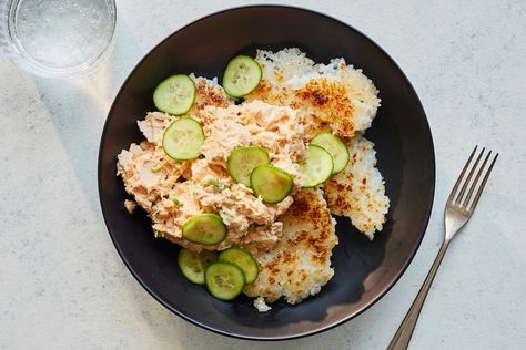 Rice Crispies Recipe, Spicy Tuna Salad, Honey Pork, Fruit Salad Easy, Zucchini Salad, Crispy Rice, Spicy Tuna, Seasoned Rice, Nyt Cooking