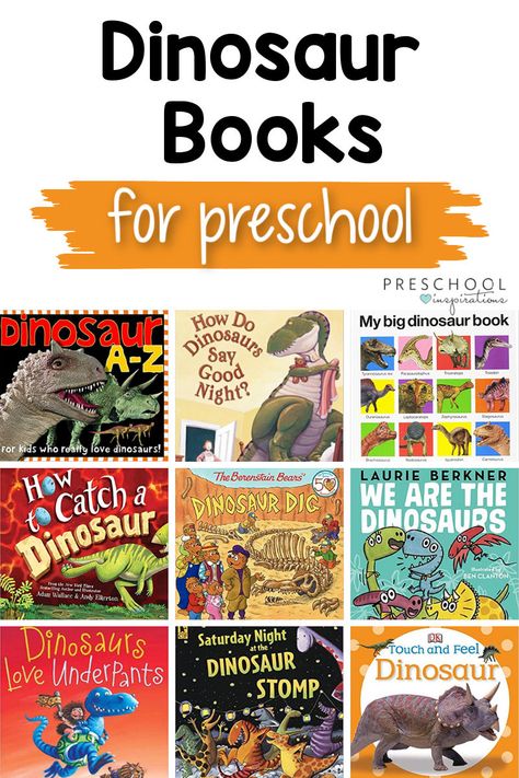 Dinosaur Books For Preschool, Preschool Inspirations, Dinosaur Books For Kids, Dinosaur Preschool, Stem Activities Kindergarten, Dinosaur Classroom, Dinosaur Theme Preschool, Books For Preschoolers, Dinosaur Books