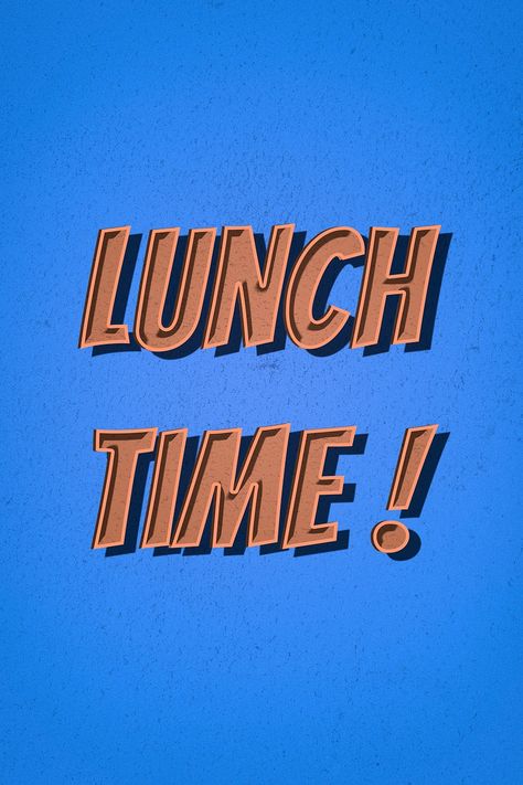 Lunch Time Sign, Lunch Poster, Shadow Typography, Food Background, Lunch Table, Free Illustration Images, Typography Illustration, Time Images, Holiday Images