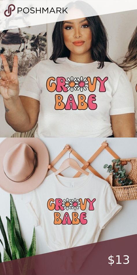 Groovy Babe Shirt • Groovy Bachelorette Party T Shirts Groovy Bachelorette Party, Groovy Bachelorette, Retro Bachelorette, Party T Shirts, Babe Shirt, Bachelorette Shirts, Bachelorette Party, Shirt Shop, T Shirts