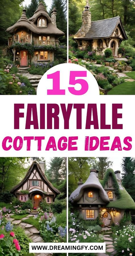 Step into a storybook world with these 15 fairytale cottage ideas that will bring a touch of magic to your home! From charming thatched roofs to quaint garden paths, these tips will help you create your own enchanted retreat. Ready to dive deeper into the world of whimsical design? Visit our website for even more fairytale-inspired ideas for your home! Thatch Roof Cottage, Fairytale Cottage Exterior, Whimsical Cottage Interior, Cottage Thatched Roof, Cottage In The Woods Fairytale, Fairytale Cottage Interiors, Quaint Garden, Fairy Cottage House, Thatched Roof Cottage