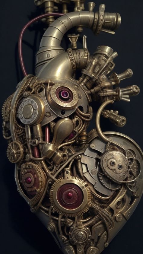 Steampunk Diy Crafts, Mechanical Heart, Descendants Oc, Anatomical Art, Godzilla Monsters, Steampunk Artwork, Steampunk Heart, All Godzilla Monsters, Steampunk Diy