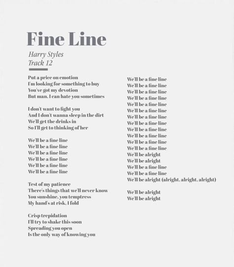 Harry Styles Fine Line Lyrics, Fineline Harry Styles, Harry Styles Lockscreen, Fine Line Harry Styles, Harry Styles Songs, Style Lyrics, Harry Core, Harry Styles Fine Line, Harry Styles Poster