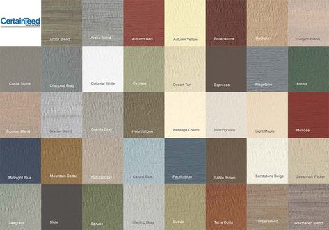 CertainTeed | Vinyl Siding Siding Colors For Houses 2023, Certainteed Vinyl Siding Board And Batten, Certainteed Spruce Vinyl Siding, Certain Teed Siding Colors, Vinyl Siding Ideas Exterior Farmhouse, Certainteed Slate Vinyl Siding, Certainteed Forest Green Siding, Vynil Siding Colors For Houses, House Vinyl Siding Ideas Exterior