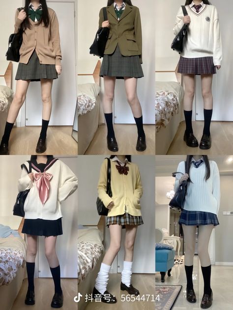 Kawaii Uniform Outfit, Japanese Fashion Girls Outfit School, School Outfit Anime, School Outfits Japan, Japanese School Outfits Anime, Japanese Preppy, Cute Japanese Uniforms, Japanese Preppy Fashion, Japanese High School Outfits