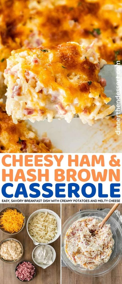 Ham And Hashbrown Casserole, Southern Recipes Dinner, Ham Hash, Cheesy Hashbrown Casserole, Cheesy Ham, Ham Casserole, Hashbrown Casserole, Recipes Soup, Hash Brown Casserole